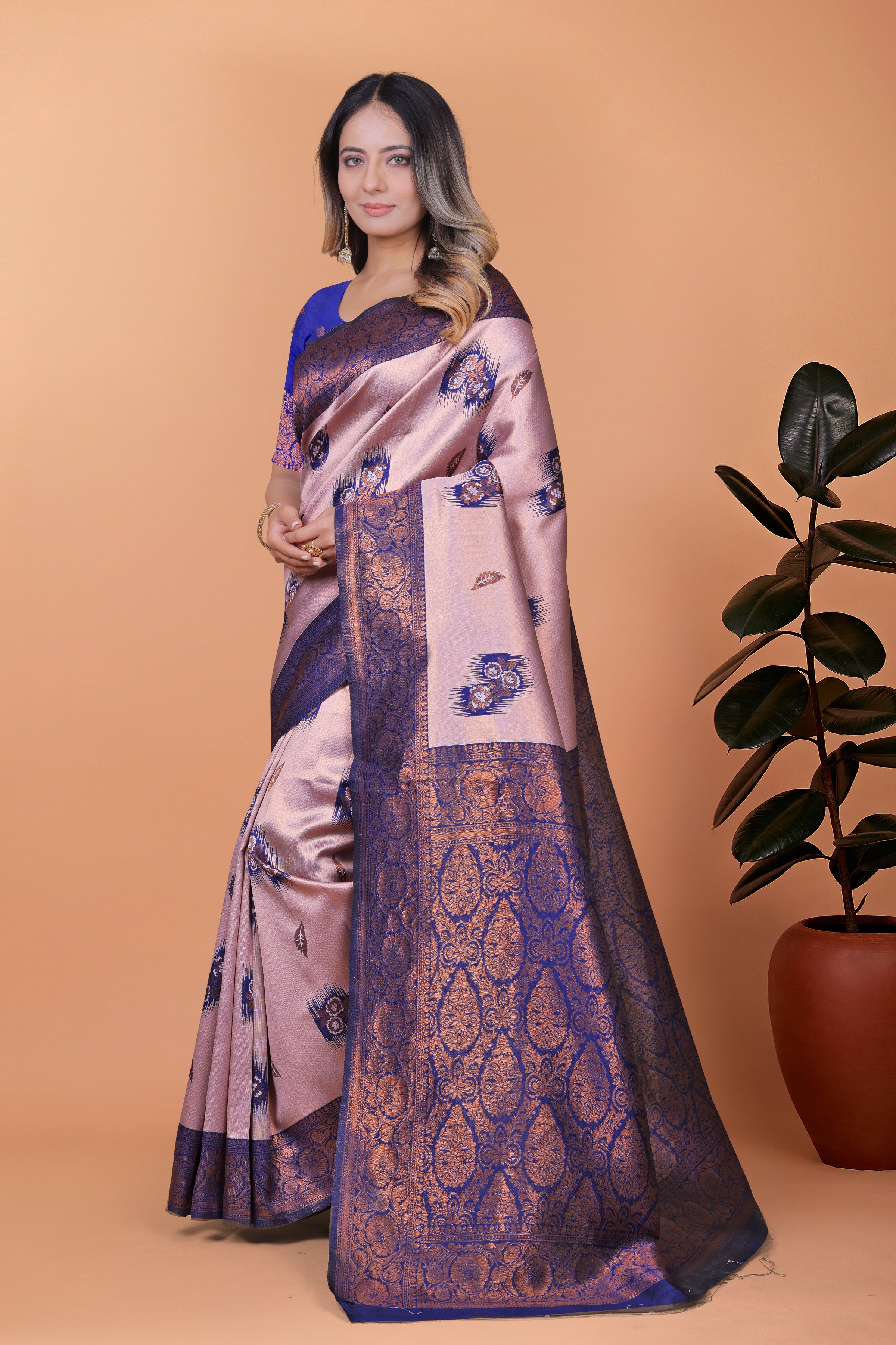 Banarasi Silk Saree with Zari Embellishment with 8 color option ✨💙💚